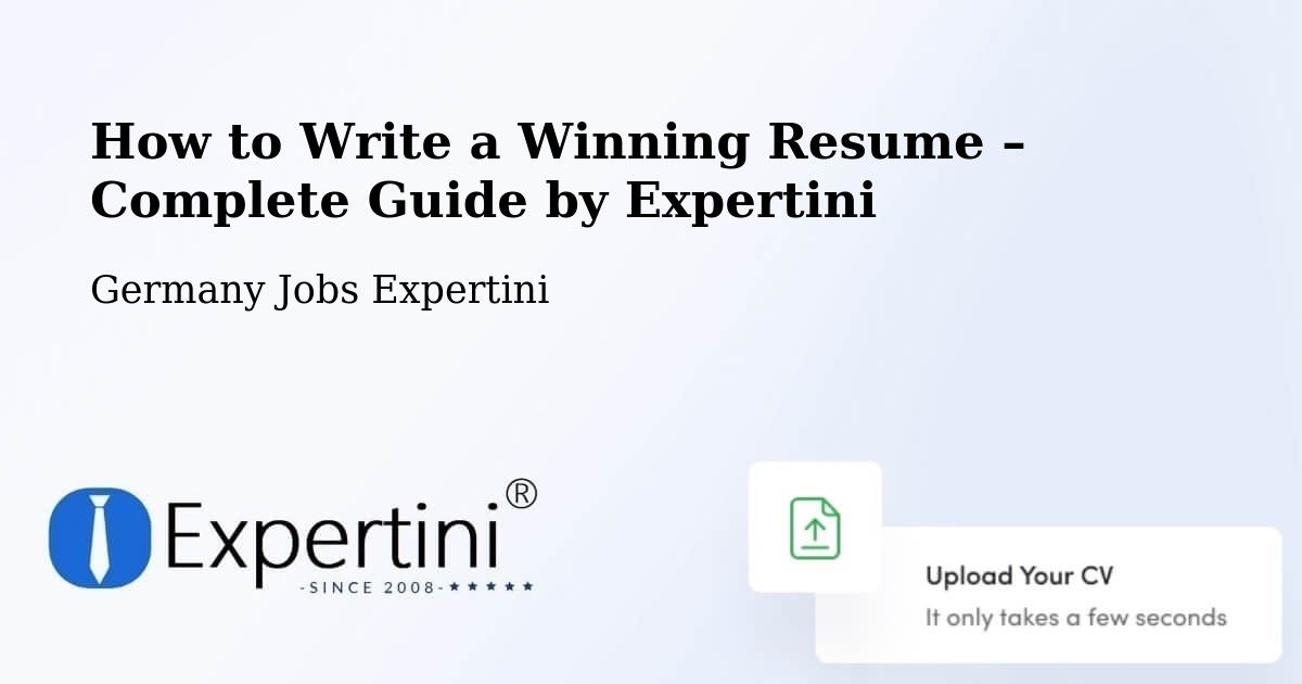 Resume Writing Guide for Job Seekers – Waldheim - Waldheim, Germany Jobs Expertini